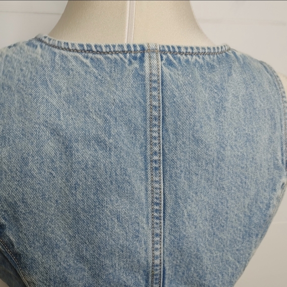 Aritzia Denim Forum The 90's Mia Denim Vest Size S - Picture 7 of 13